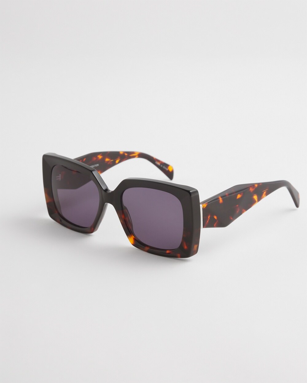 Faux Tort Rectangle Sunglasses