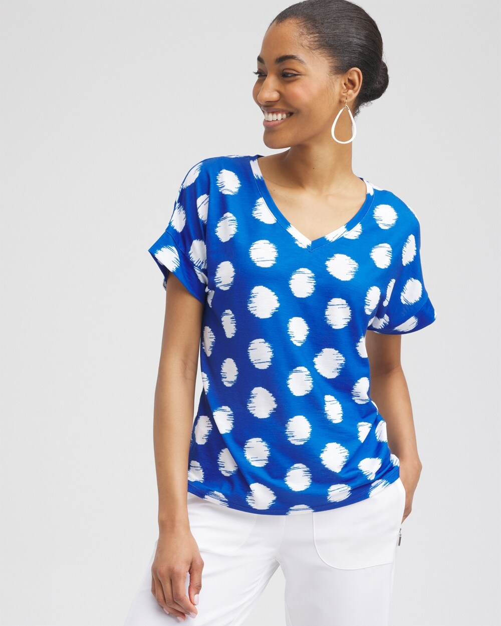 Zenergy\u00AE Dots Drop Shoulder Tee