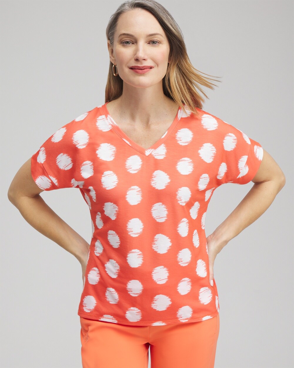 Zenergy\u00AE Dots Drop Shoulder Tee