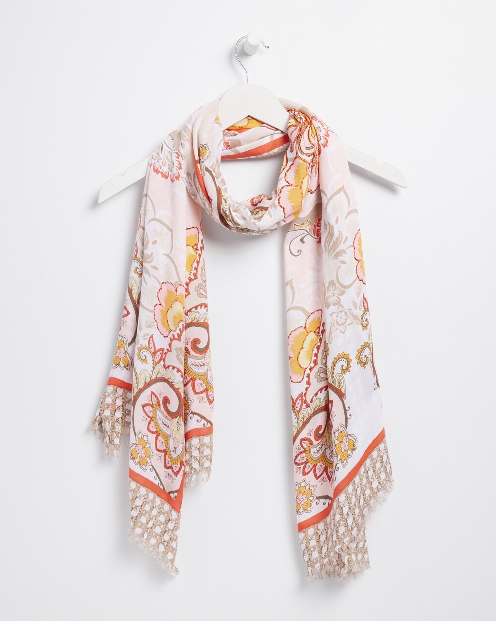 Floral Tile Oblong Scarf