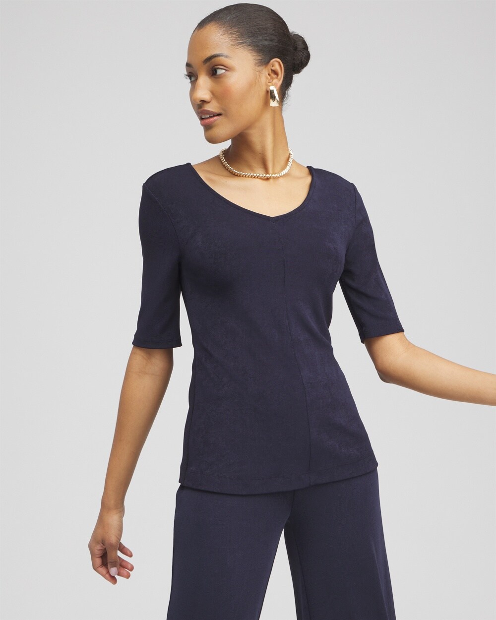 Travelers\u2122 Double V-neck Top