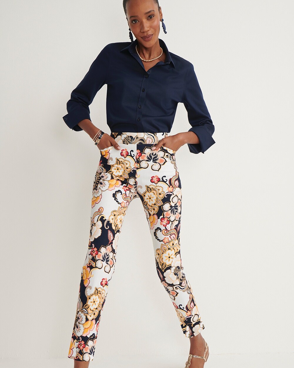 Brigitte Warm Floral Ankle Pants