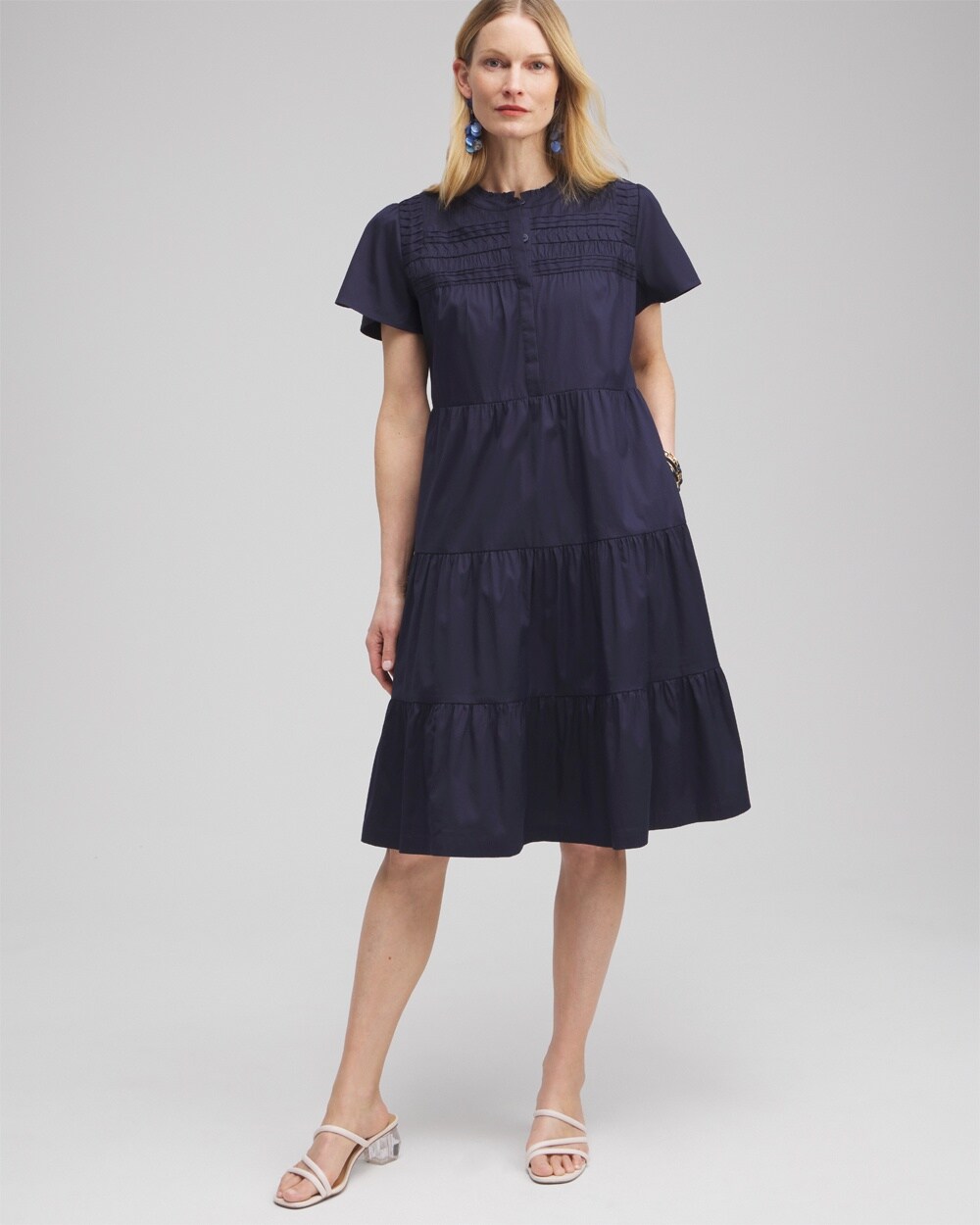 Poplin Pintuck Dress