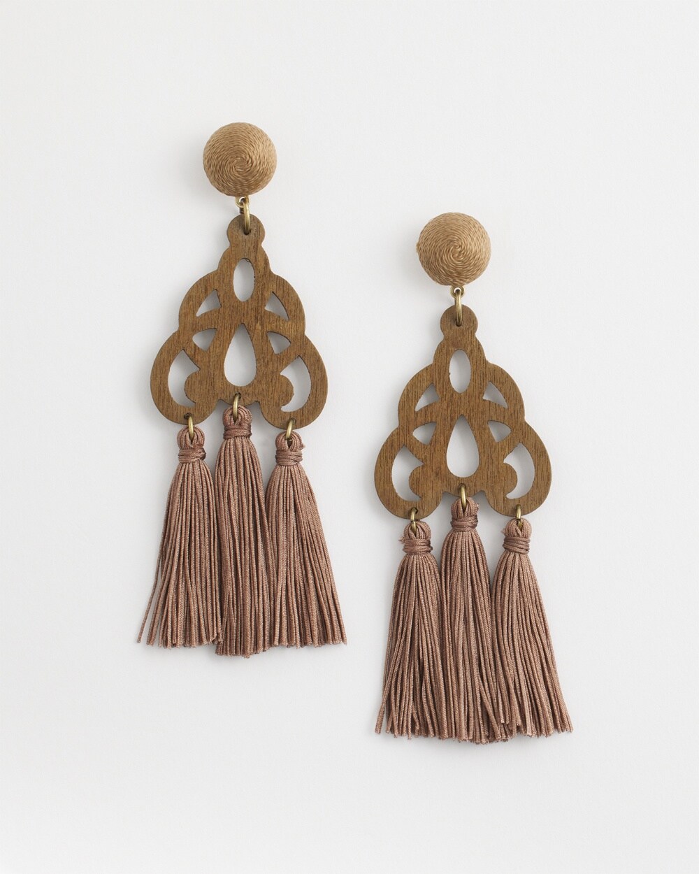 No Droop&#8482; Neutral Fringe Earrings