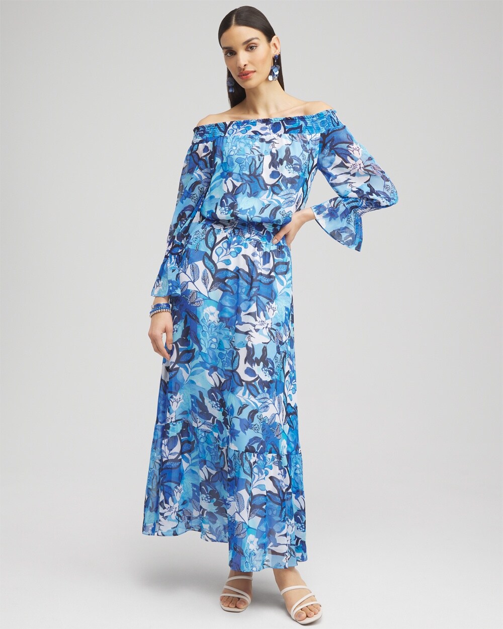 Chiffon Floral Maxi Dress