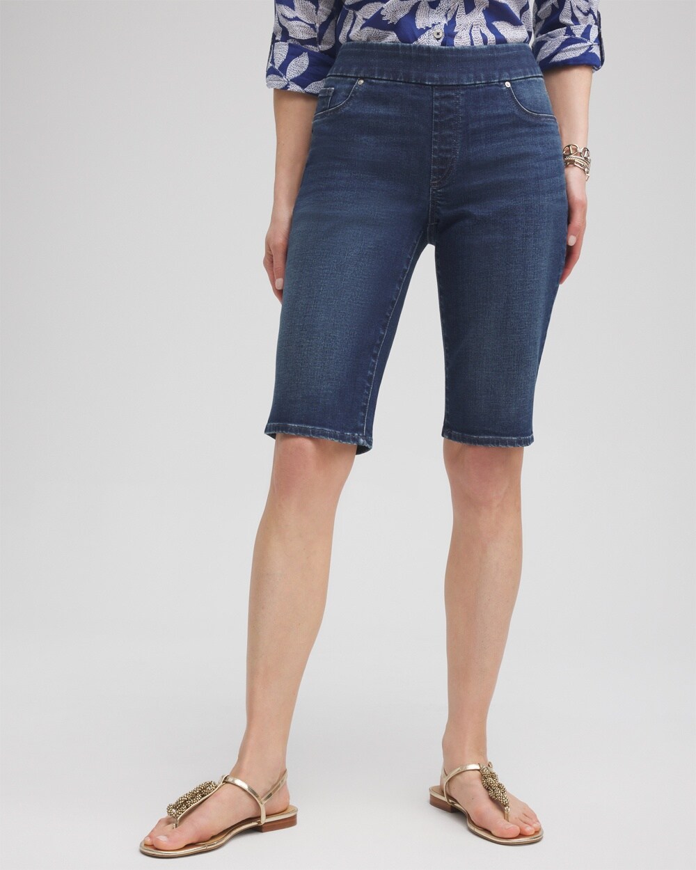 11\" Pull-on Denim Shorts