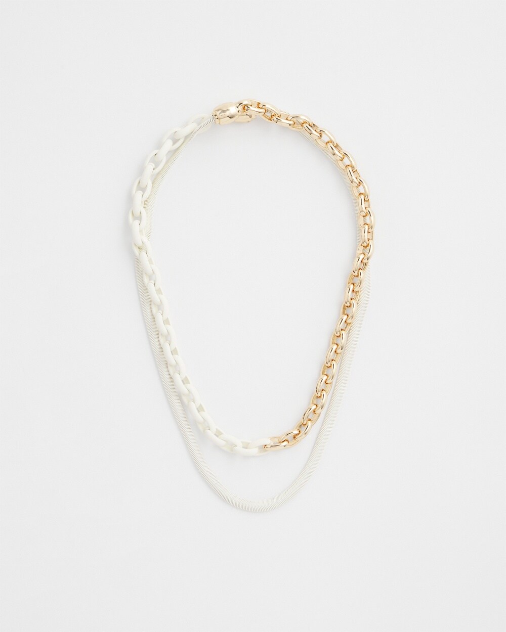 MagneticMix\u2122 White Multistrand Necklace