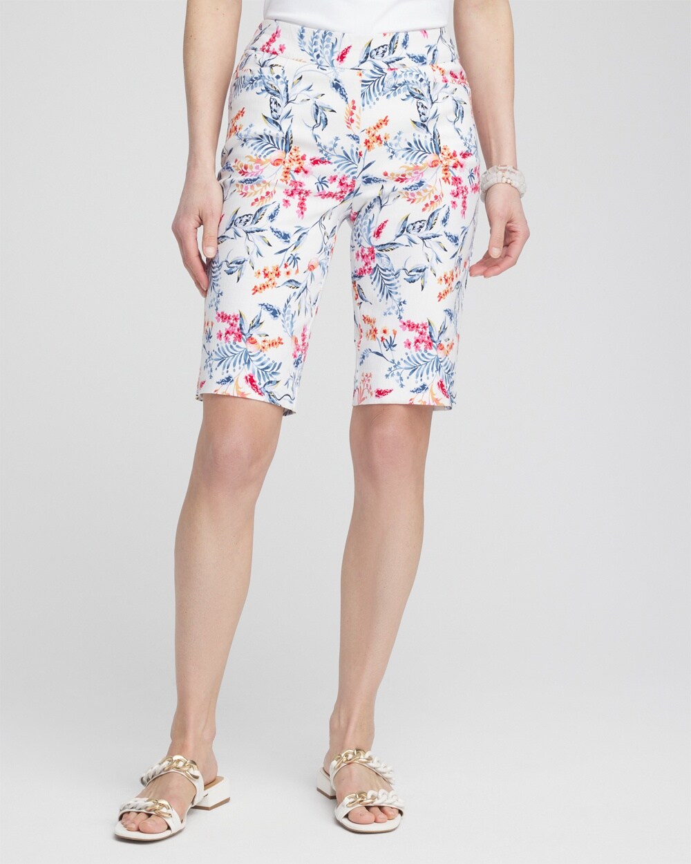 Brigitte 10\" Sea Life Print Shorts