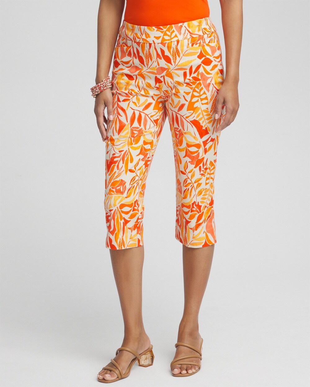 Brigitte Leaf Print Capris