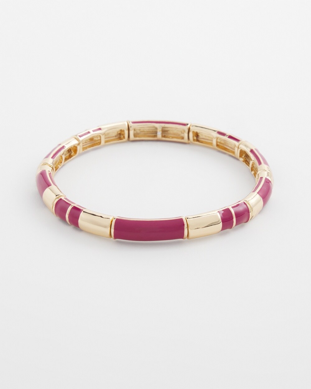 Magenta Colorblock Stretch Bracelet