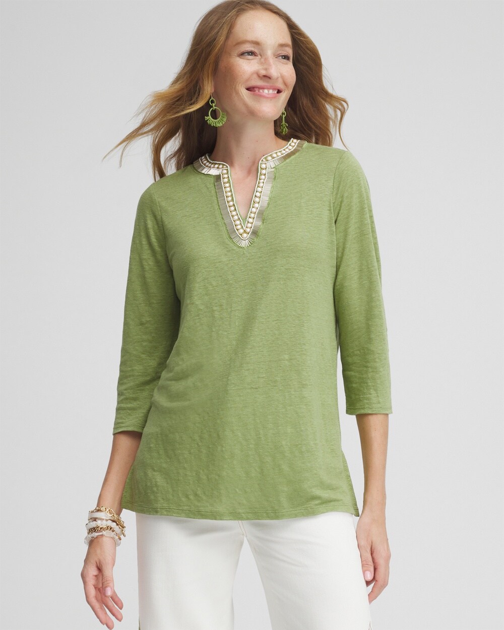 Linen Embellished Tunic