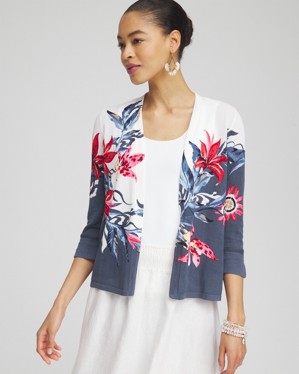 Summer Romance Floral Short Cardigan