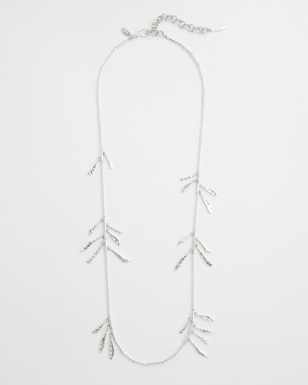 Silver Tone Leaf Necklace