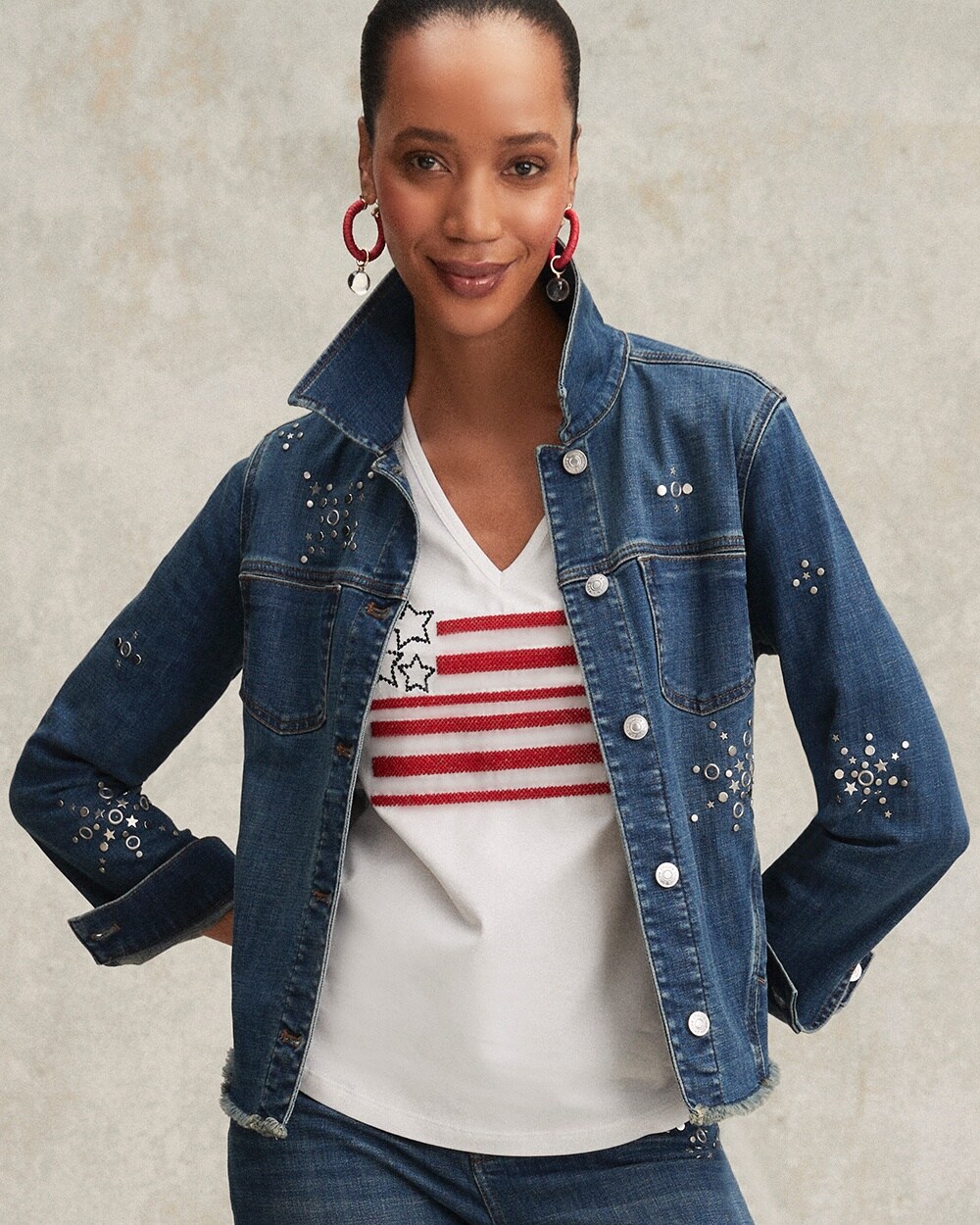 Americana Fireworks Denim Jacket