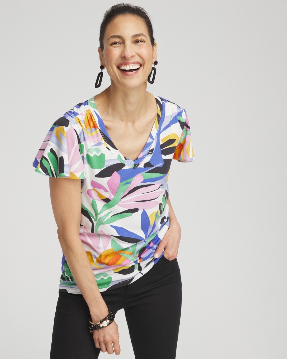 Tropical Flutter Sleeve Tee