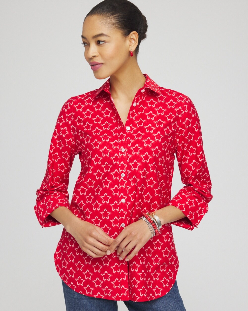 No Iron&#8482; Stretch Stars Shirt