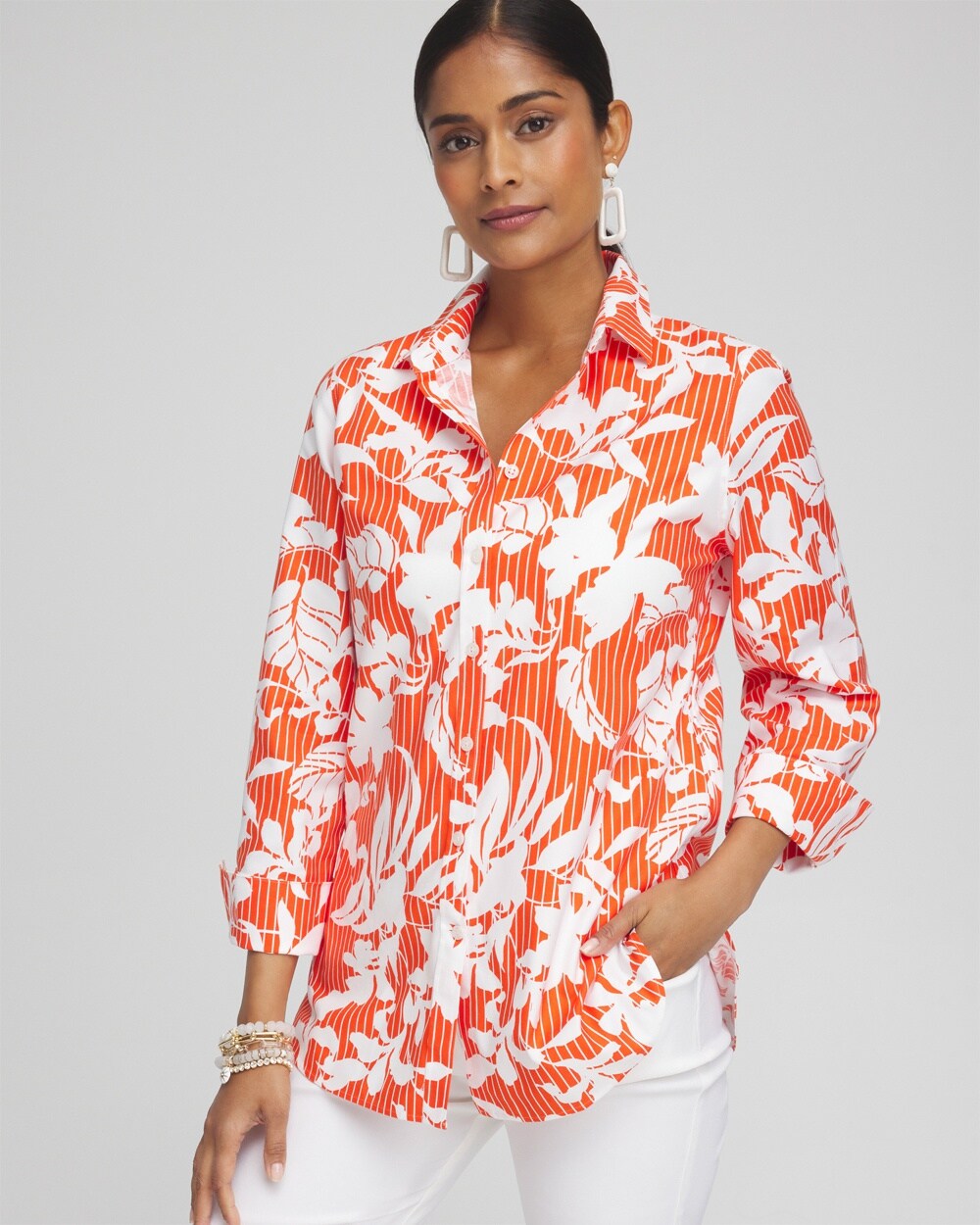 No Iron&#8482; Stretch Orchid Shirt