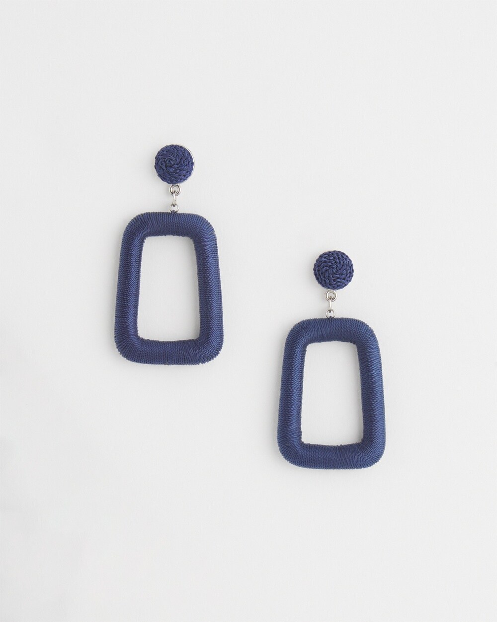 No Droop&#8482; Navy Square Hoops