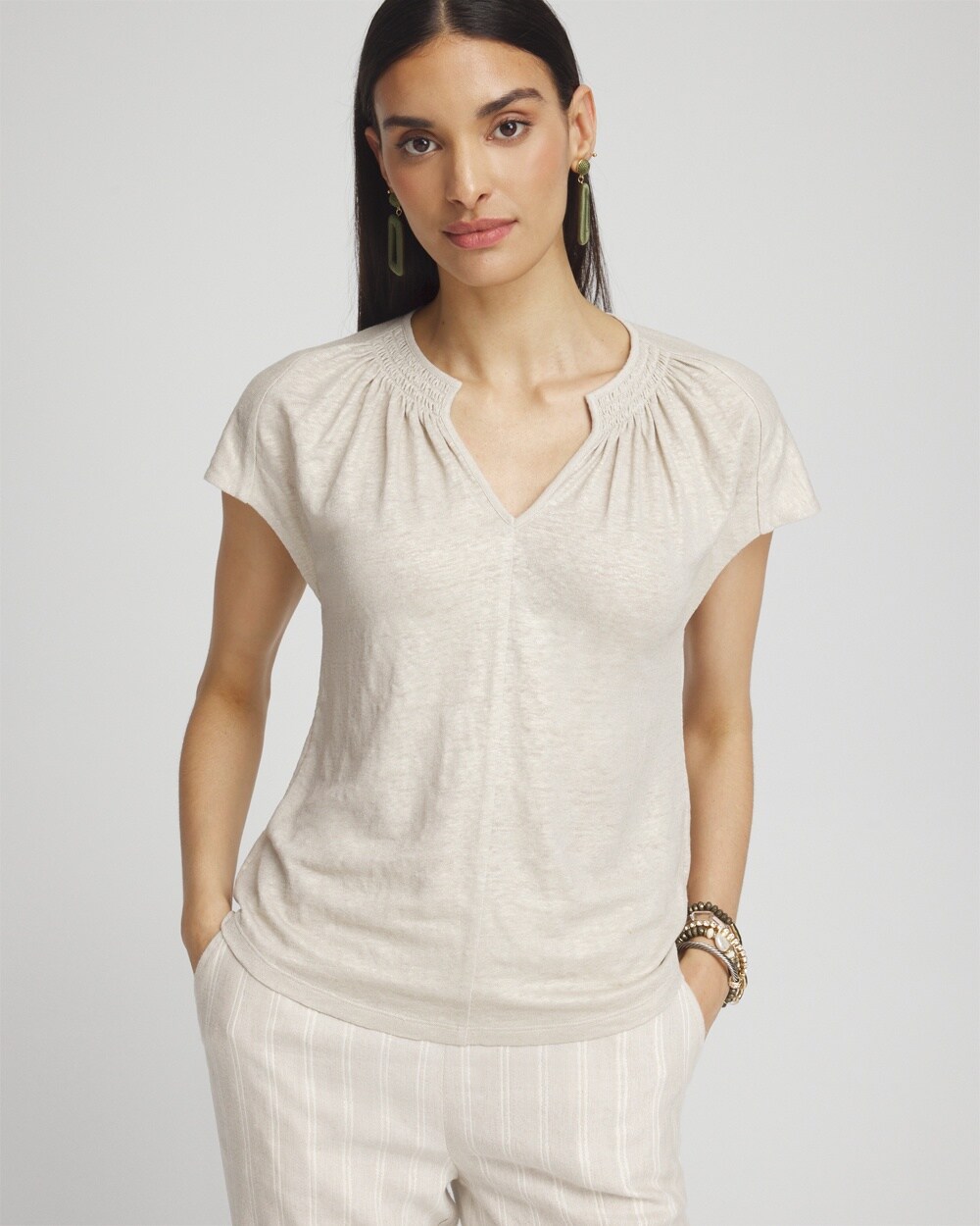 Linen Metallic Tee