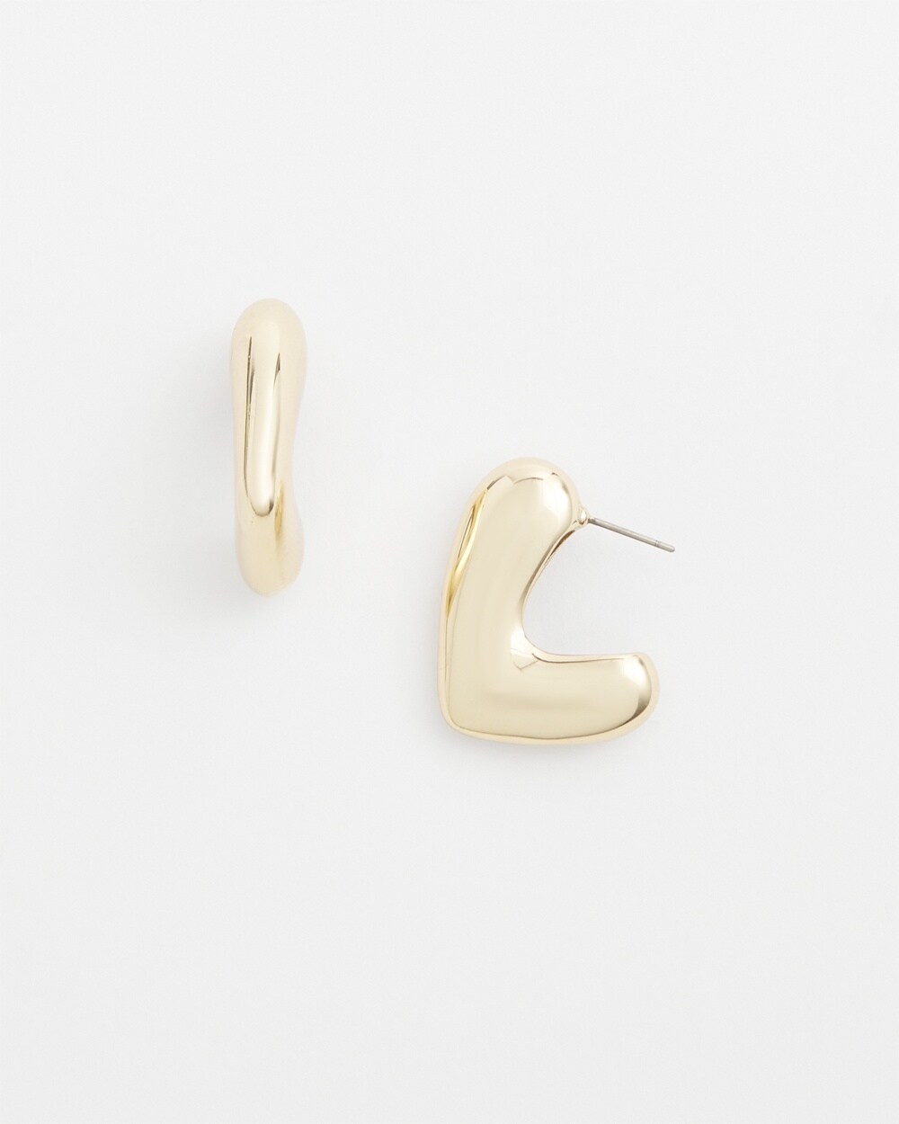 No Droop&#8482; Gold Tone Mini Hoops