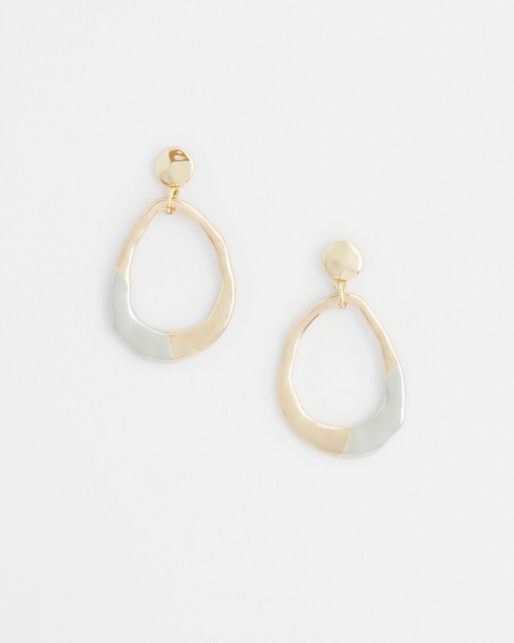 Mixed Metal Drop Hoops