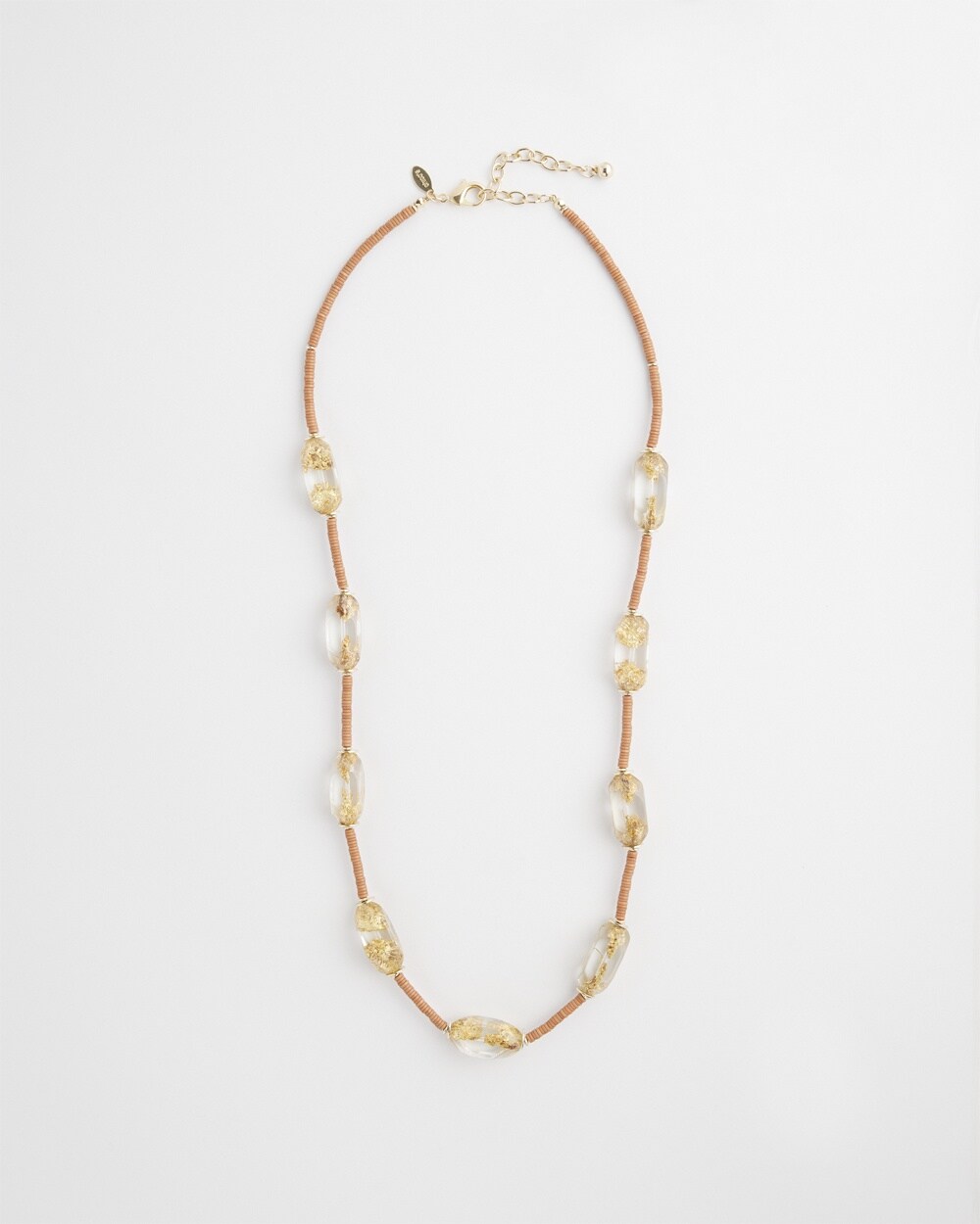 Lucite Gold Foil Necklace