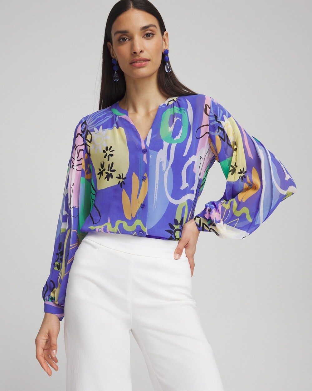 Surreal Pleated Sleeve Blouse