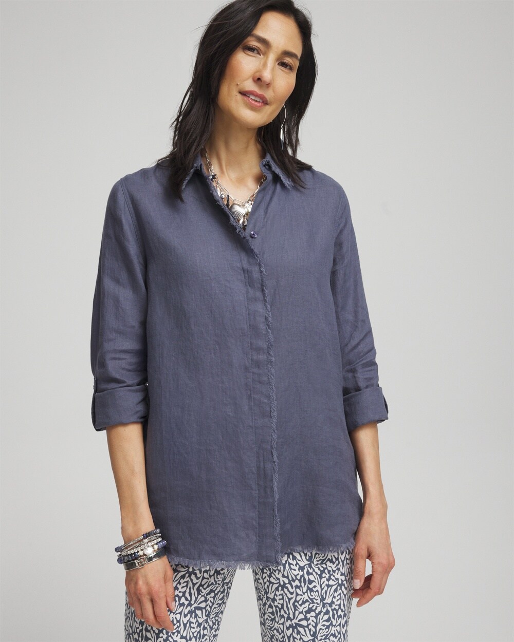 Linen Fringe Shirt