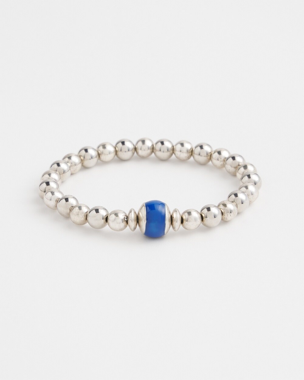 Blue Hero Beaded Stretch Bracelet