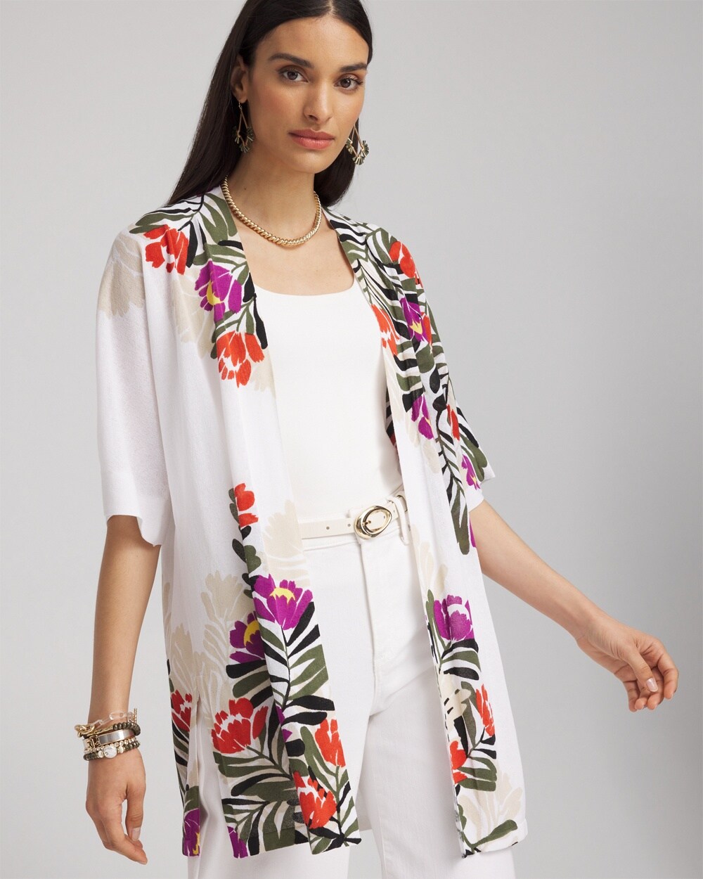 Summer Romance Blooms Midi Cardigan