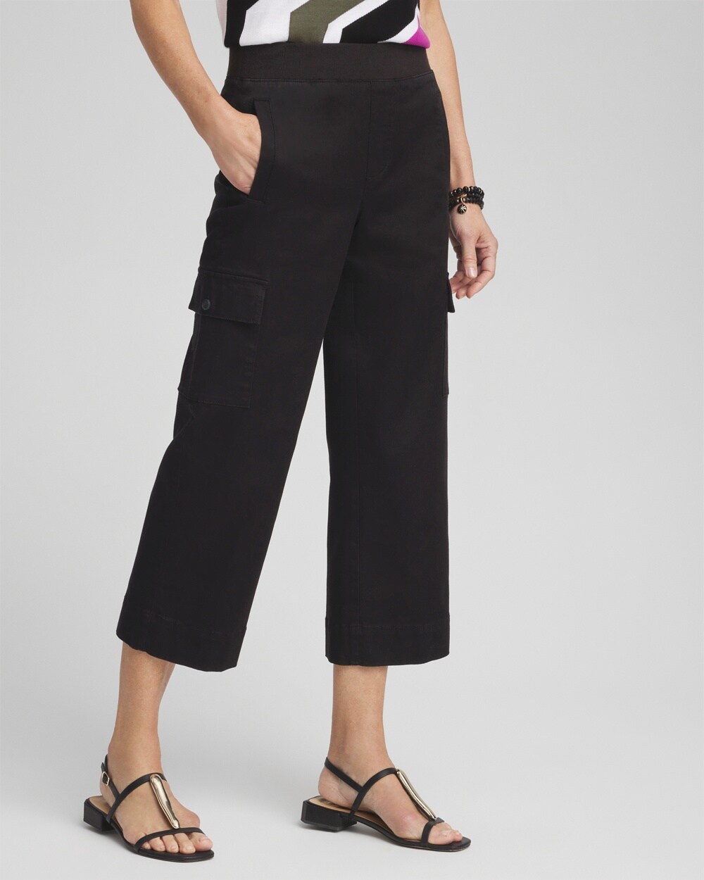 Cargo Wide Leg Cropped Pants