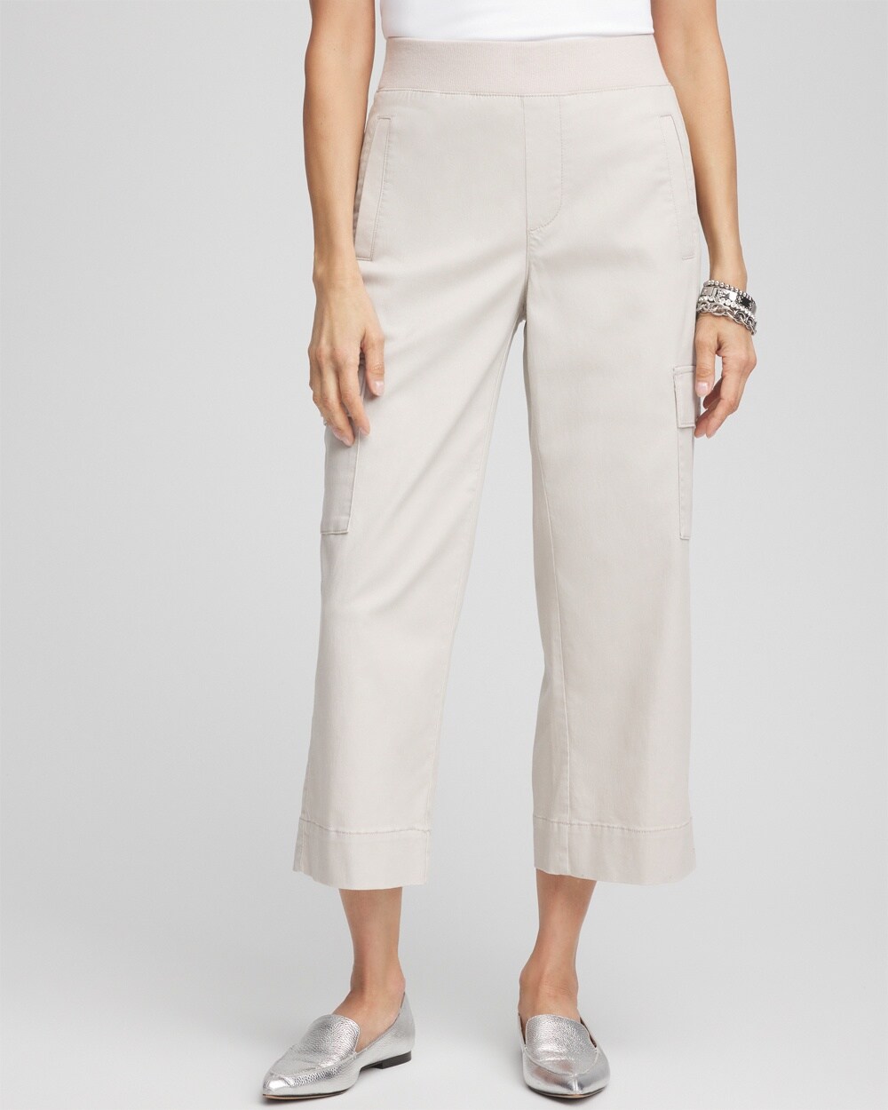 Cargo Straight Leg Cropped Pants