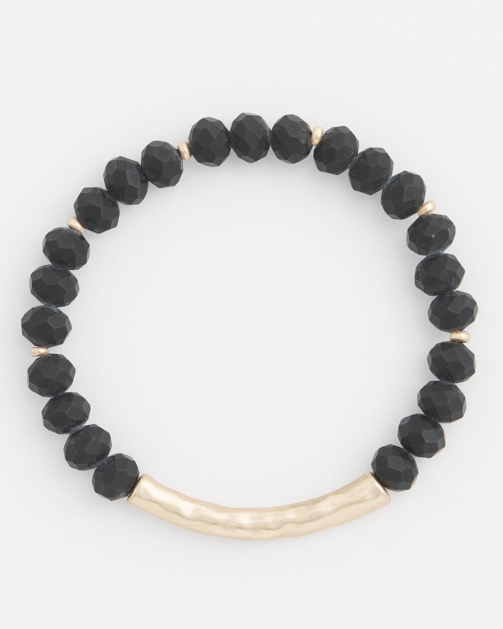 Gold Tone Bar Stretch Bracelet