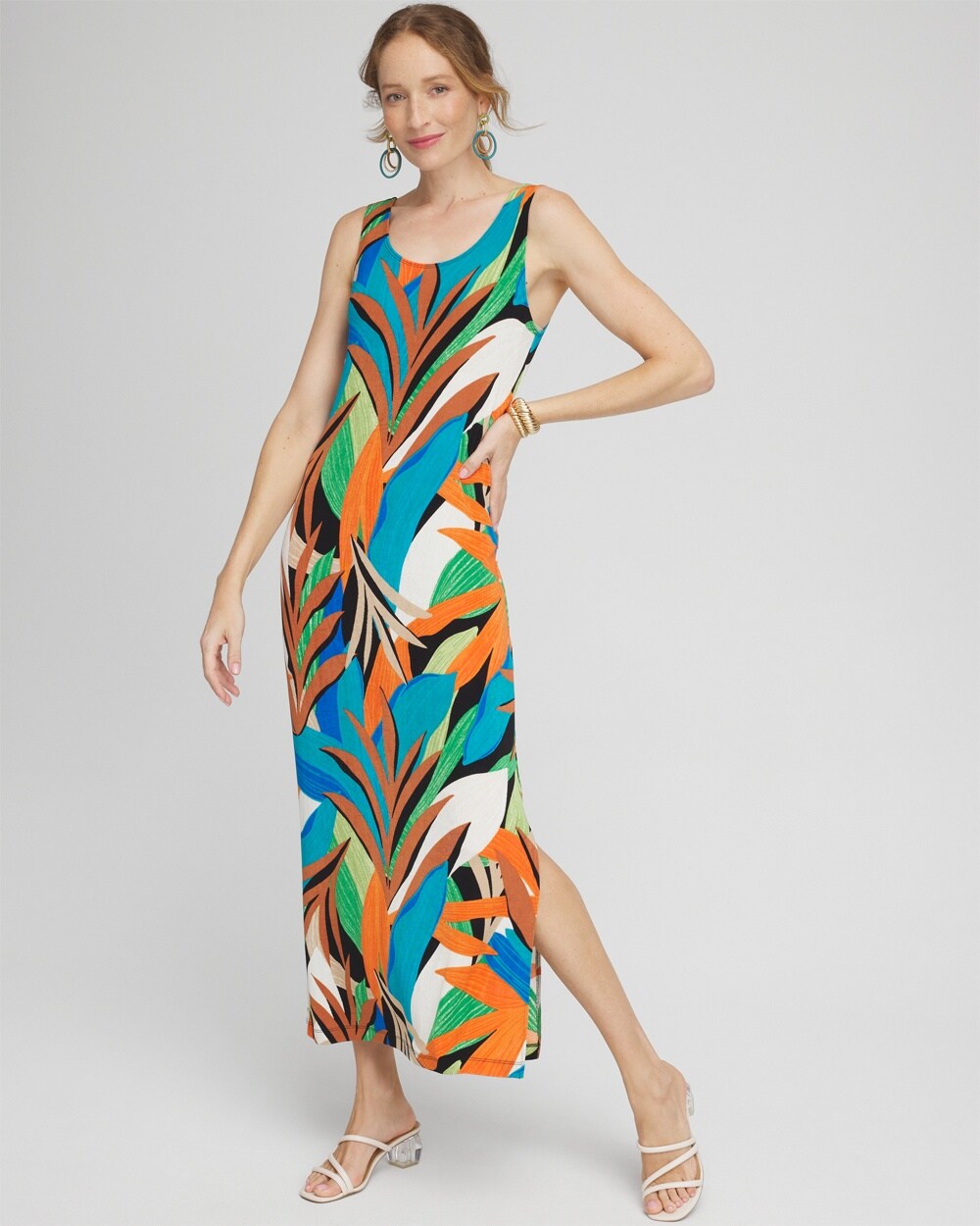 Travelers&#8482; Palm Print Tank Dress