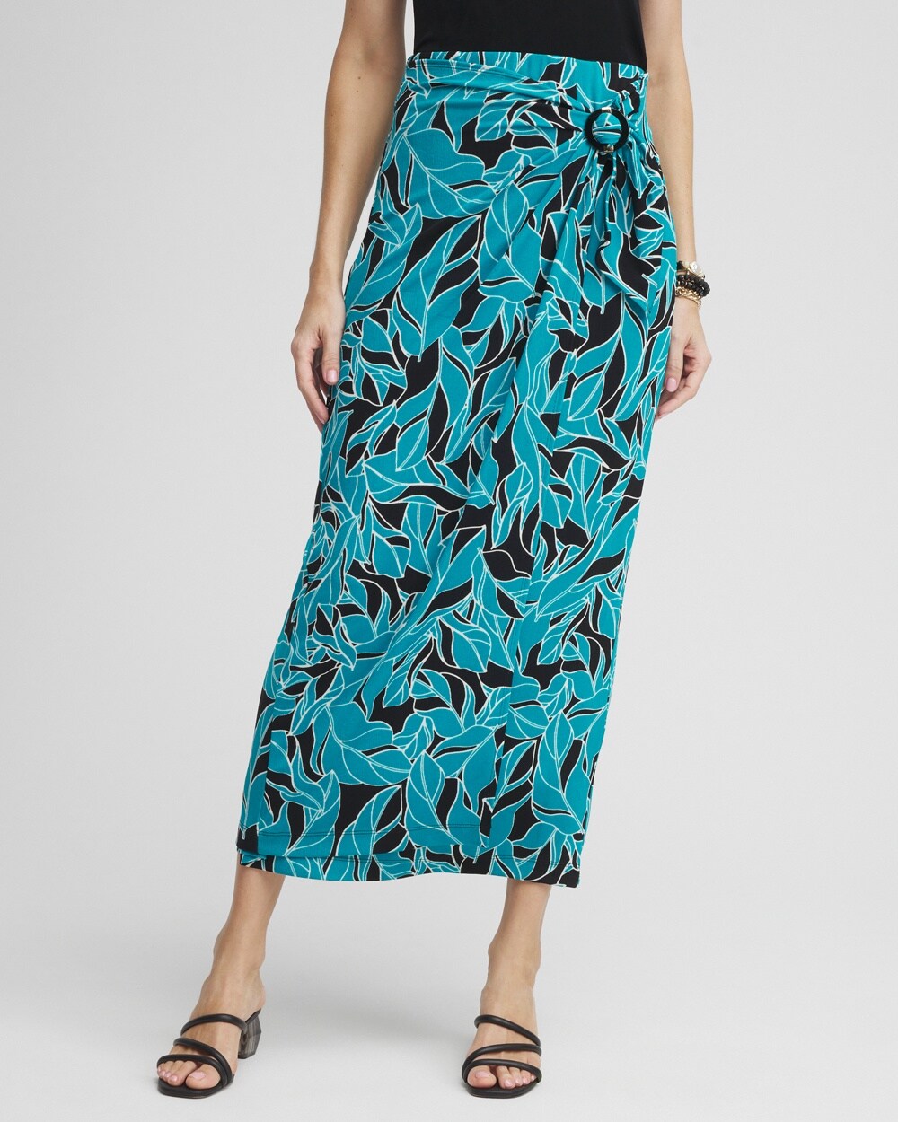 Travelers&#8482; Faux Wrap Maxi Skirt