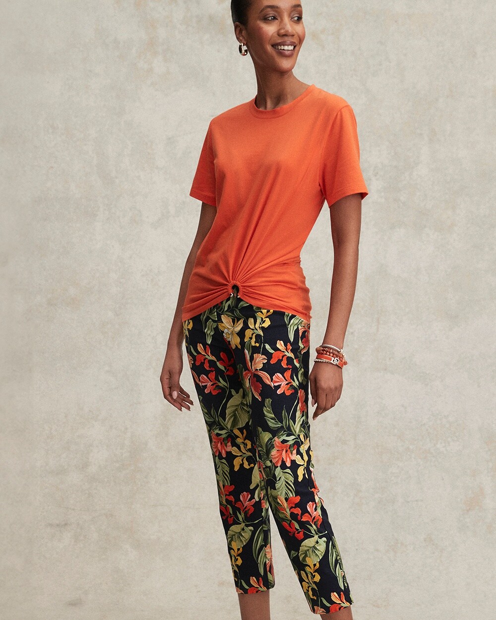 Brigitte Orchid Slim Cropped Pants