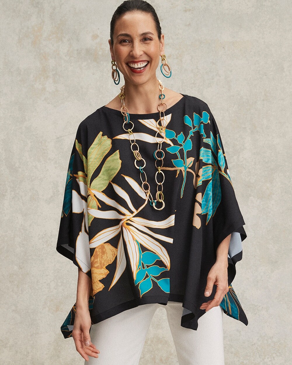 Placed Palms Poncho