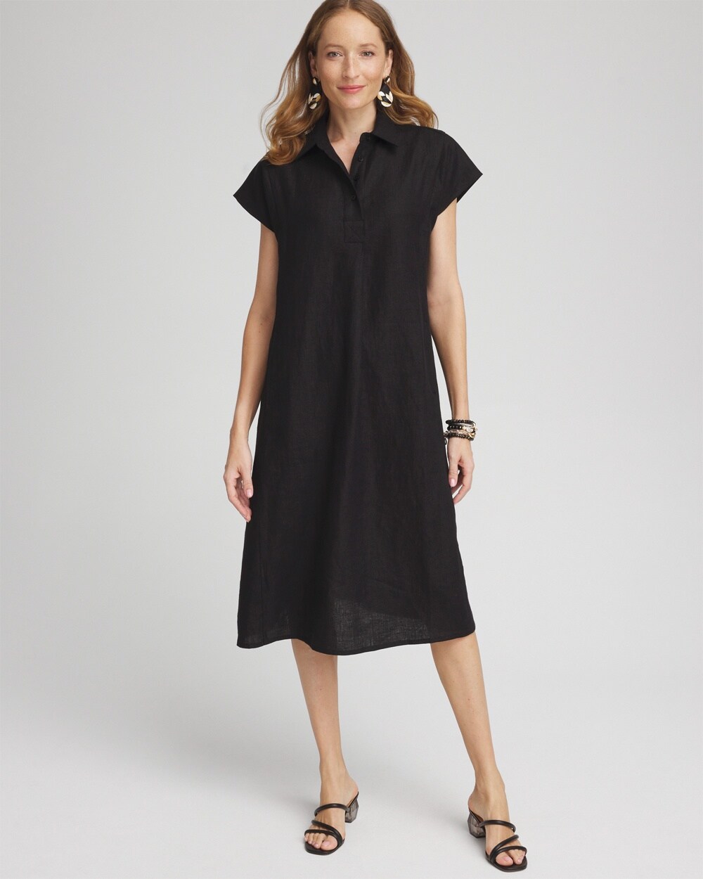 Linen Popover Sheath Dress