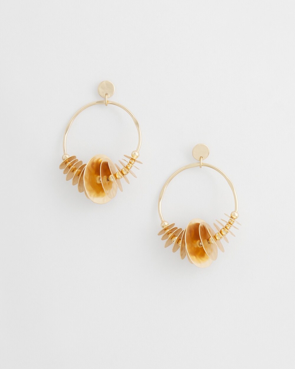 Gold Tone Drop Hoops