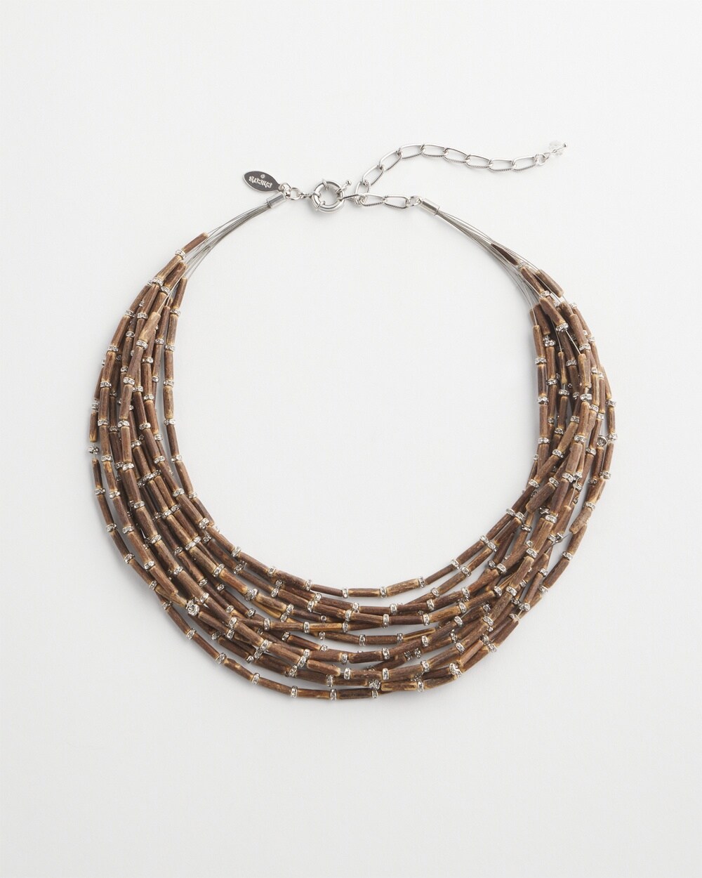 Wood Bead Illusion Necklace