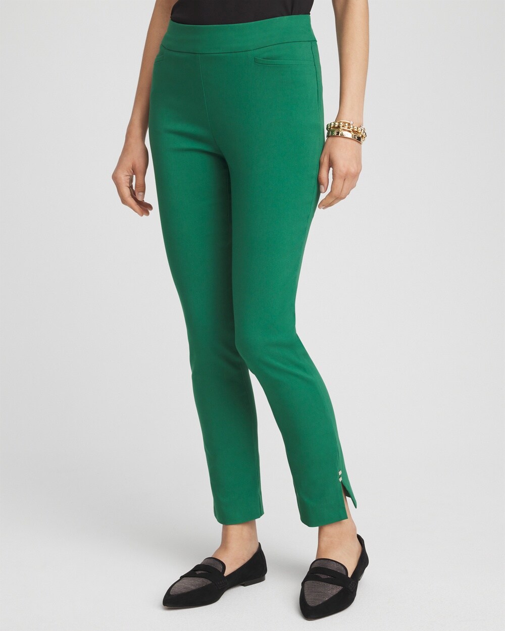 Brigitte Rivet Slit Ankle Pants