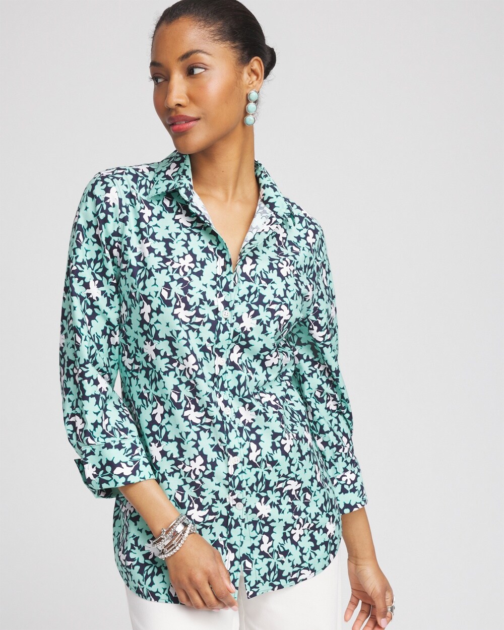 No Iron&#8482; Cool Floral Shirt