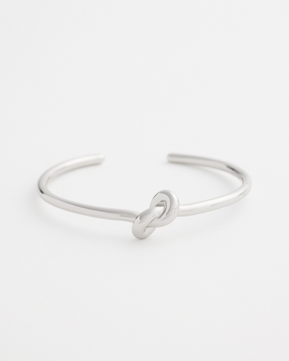 Silver Tone Knot Cuff Bracelet