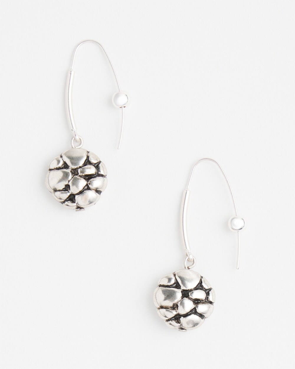 No Droop&#8482; Silver Tone Threader Earrings