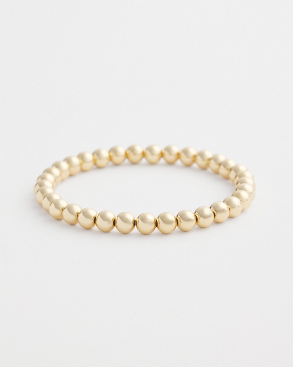 Small Beaded Gold Tone Stretch Bracelet