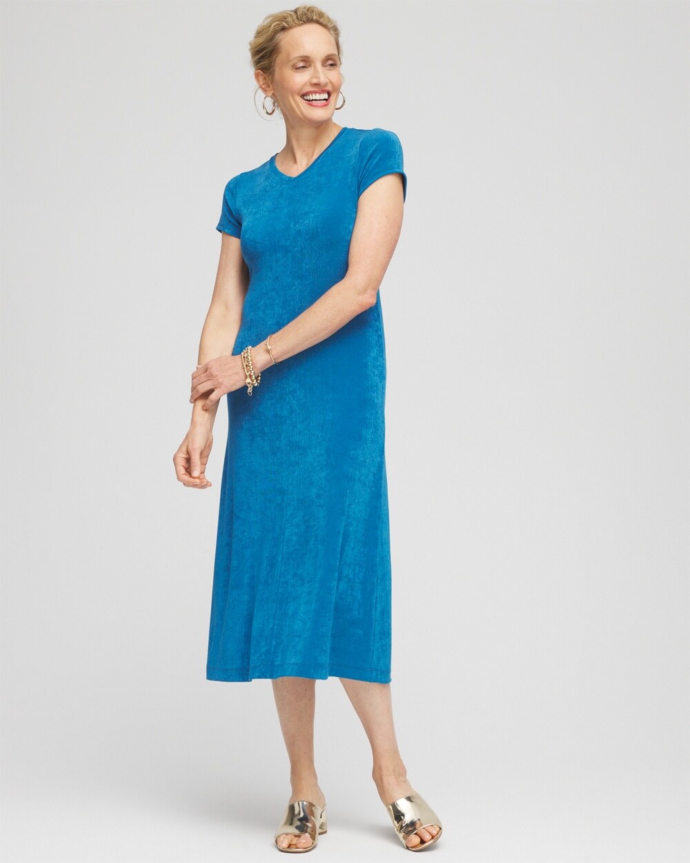 Travelers&#8482; High V-neck Dress