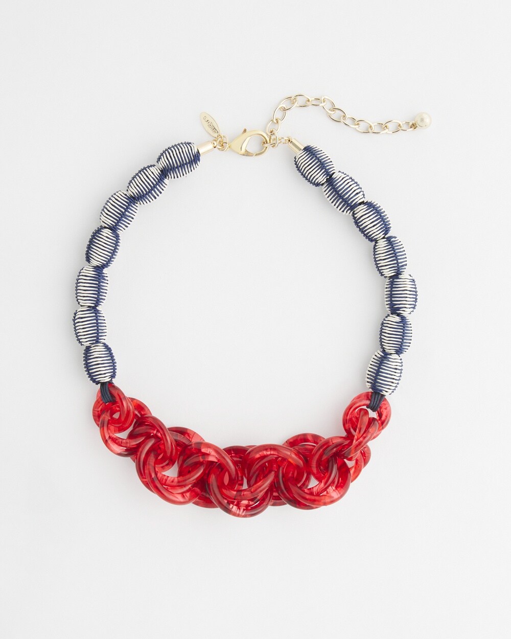 Raffia Resin Bib Necklace