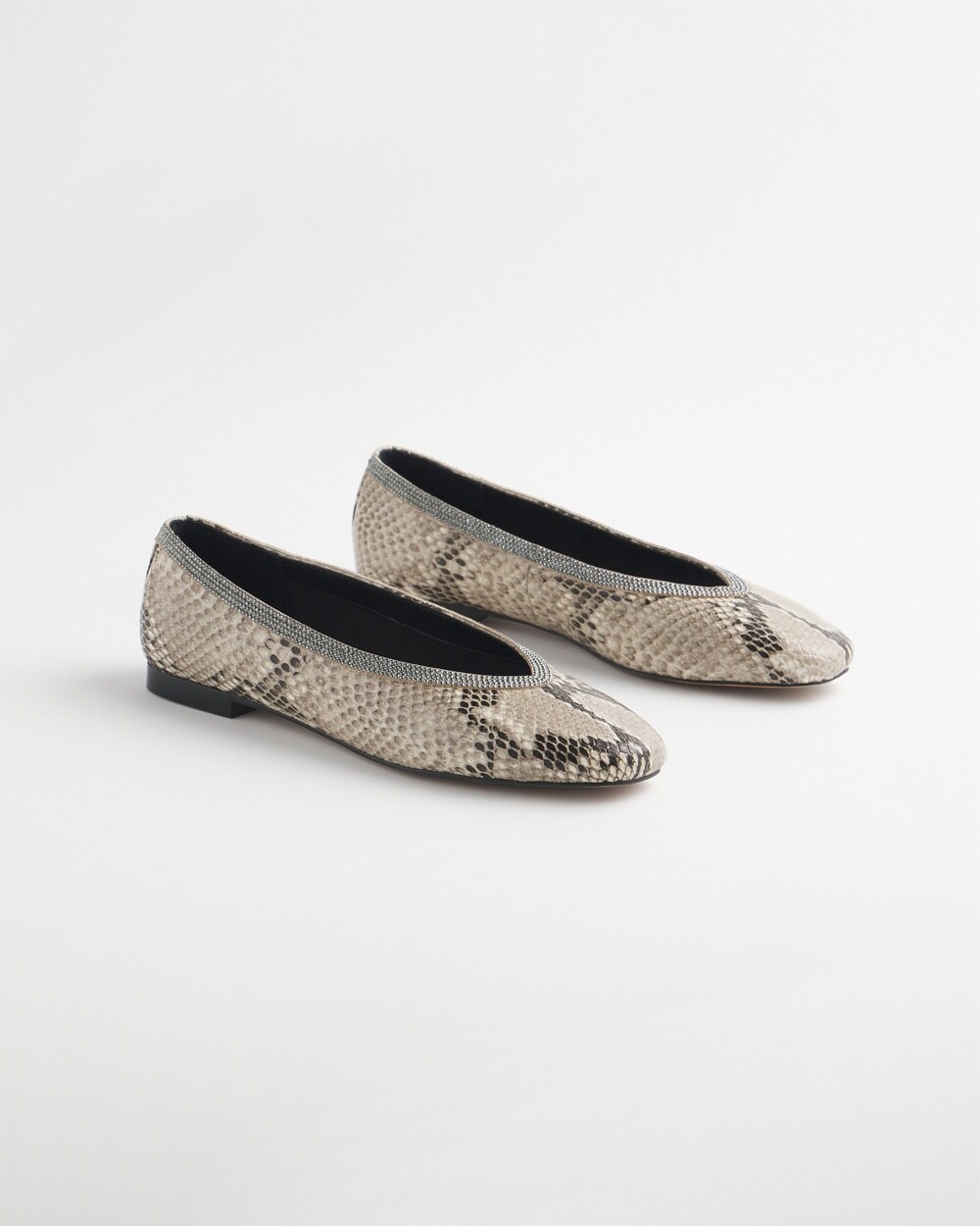 Snake Print Flats