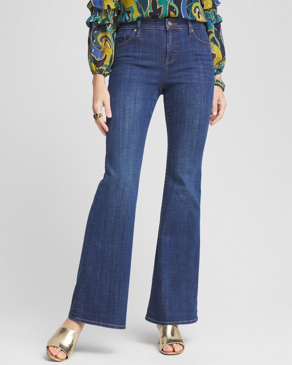 Petite Girlfriend Flare Jeans