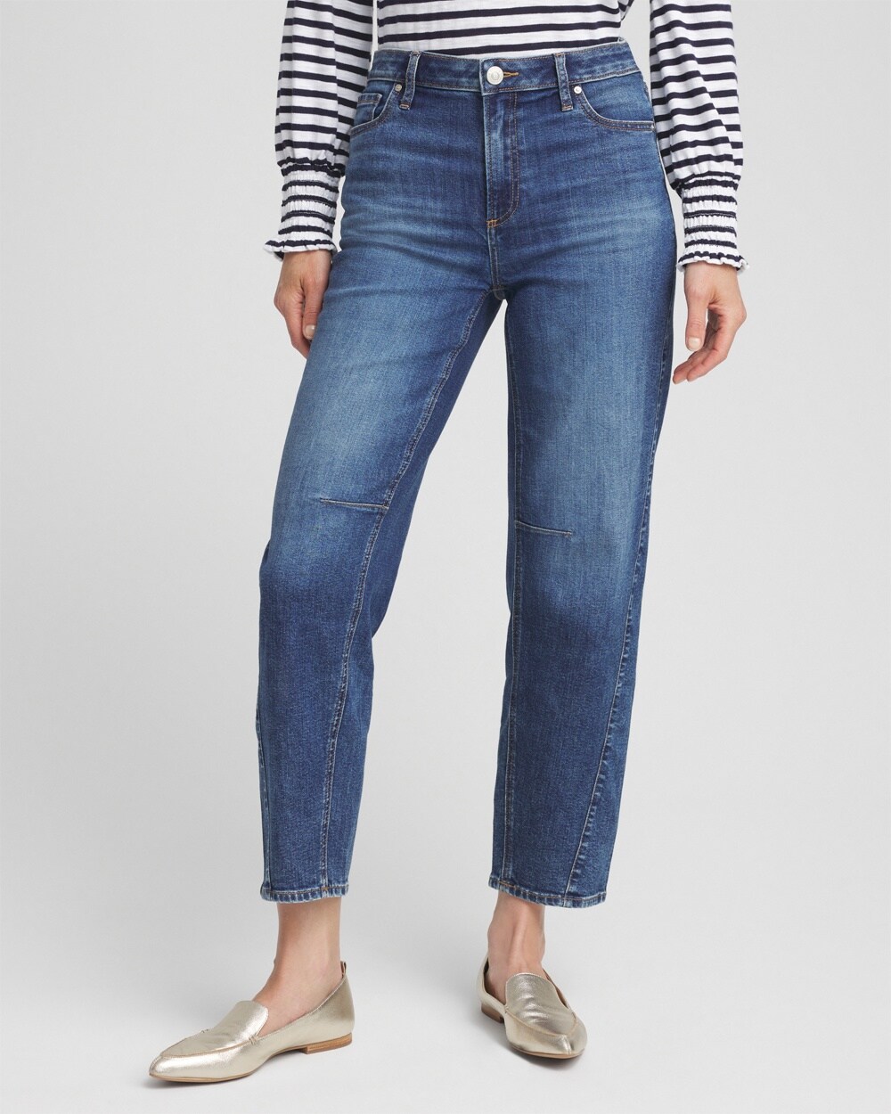 Petite Tapered Cropped Jeans